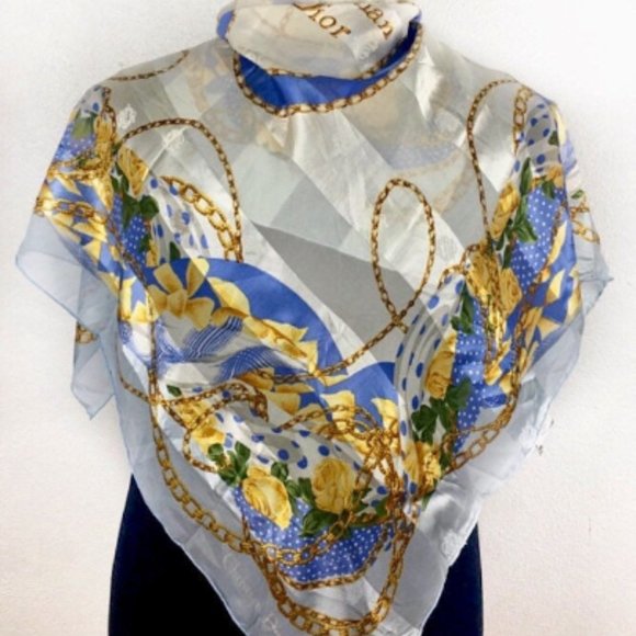 CHRISTIAN DIOR Silk Scarf 34 Inches - Picture 2 of 7